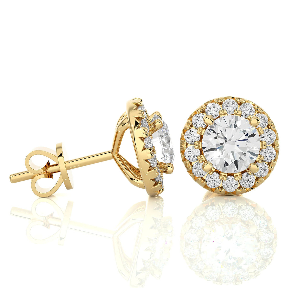 0.25–4.00 TCW Round Cut EF VS/SI Lab-Grown Diamond Halo Stud Earrings Elegant Gifts for Women, Perfect for Birthdays & Anniversaries
