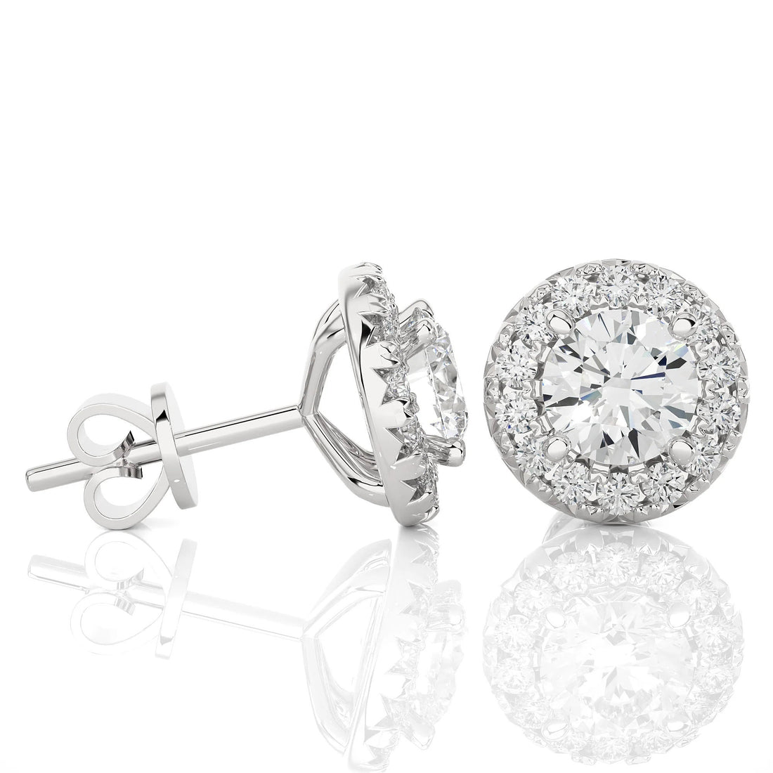 0.25–4.00 TCW Round Cut EF VS/SI Lab-Grown Diamond Halo Stud Earrings Elegant Gifts for Women, Perfect for Birthdays & Anniversaries