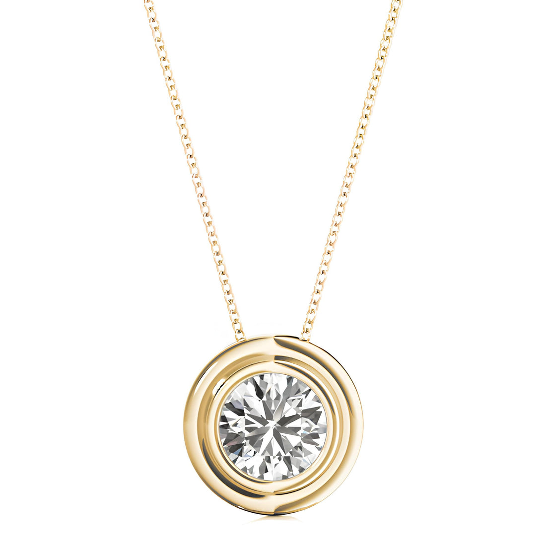 0.25 to 2.00 CTW Lab-Grown Round Diamond Pendant Necklace IGI Certified, 14K Gold Elegant Diamond Jewelry