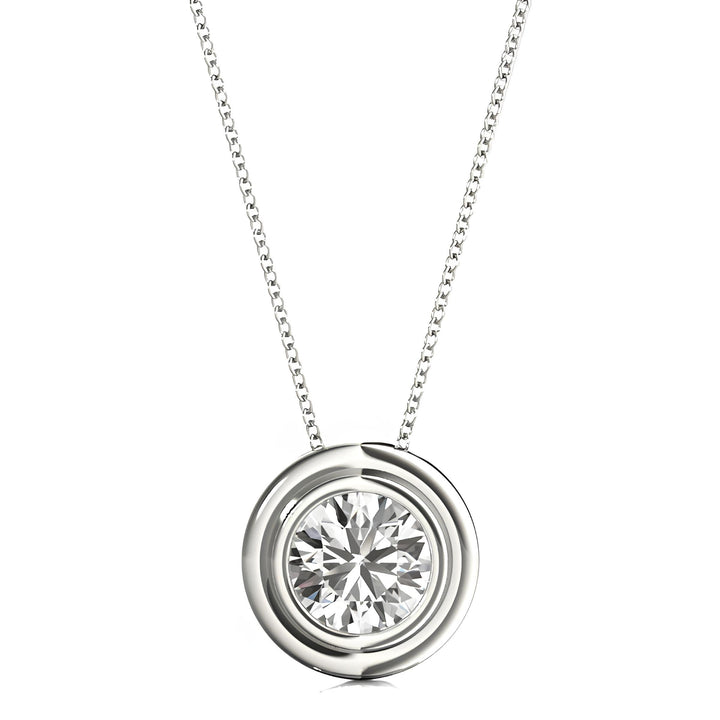 0.25 to 2.00 CTW Lab-Grown Round Diamond Pendant Necklace IGI Certified, 14K Gold Elegant Diamond Jewelry