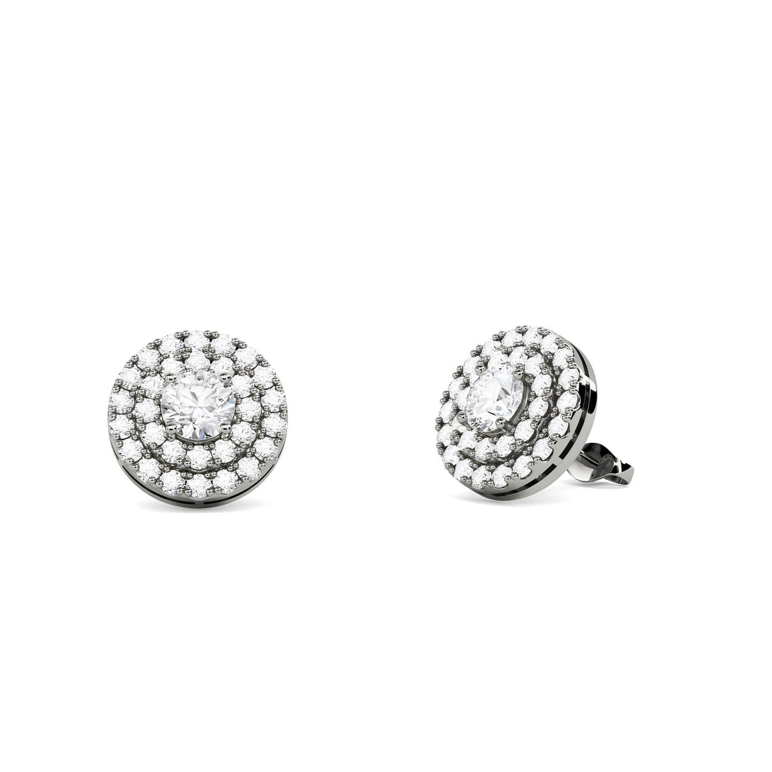 IGI Certified 0.80 CTW Round Cut Lab-Grown Diamond Halo Stud Earrings EF VS/SI Clarity 14K Gold Bridesmaids Earrings