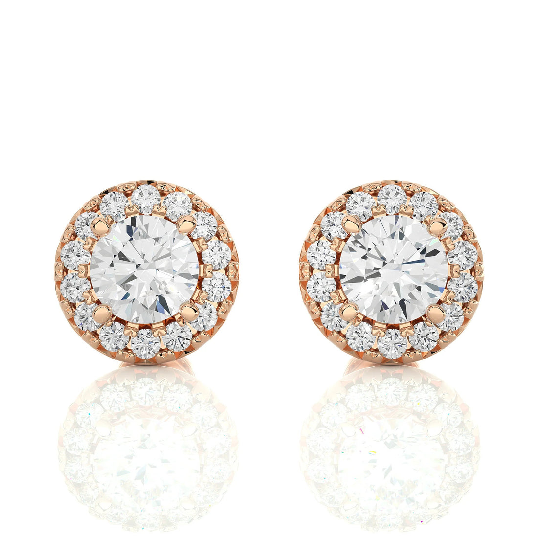 0.25–4.00 TCW Round Cut EF VS/SI Lab-Grown Diamond Halo Stud Earrings Elegant Gifts for Women, Perfect for Birthdays & Anniversaries
