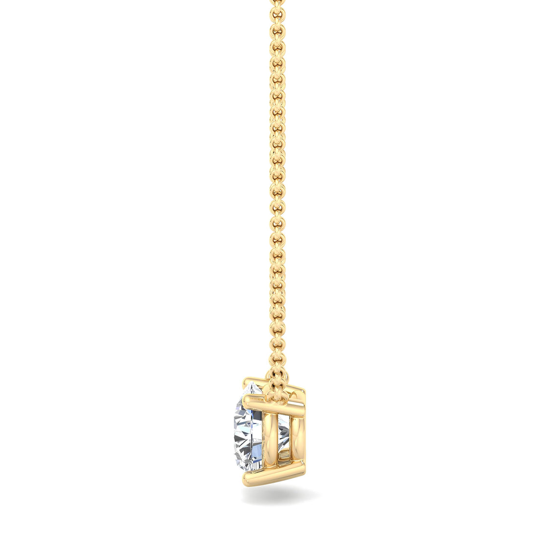 0.25 to 2.00 CTW EF VS/SI Lab-Grown Round Diamond Pendant Necklace Certified, 14K Gold Jewelry Gift