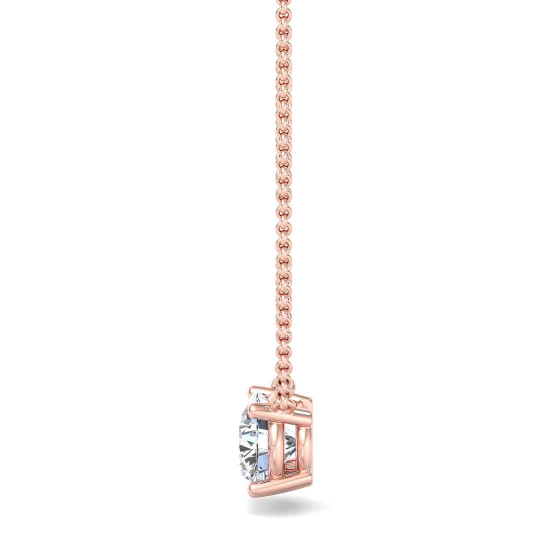 0.25 to 2.00 CTW EF VS/SI Lab-Grown Round Diamond Pendant Necklace Certified, 14K Gold Jewelry Gift