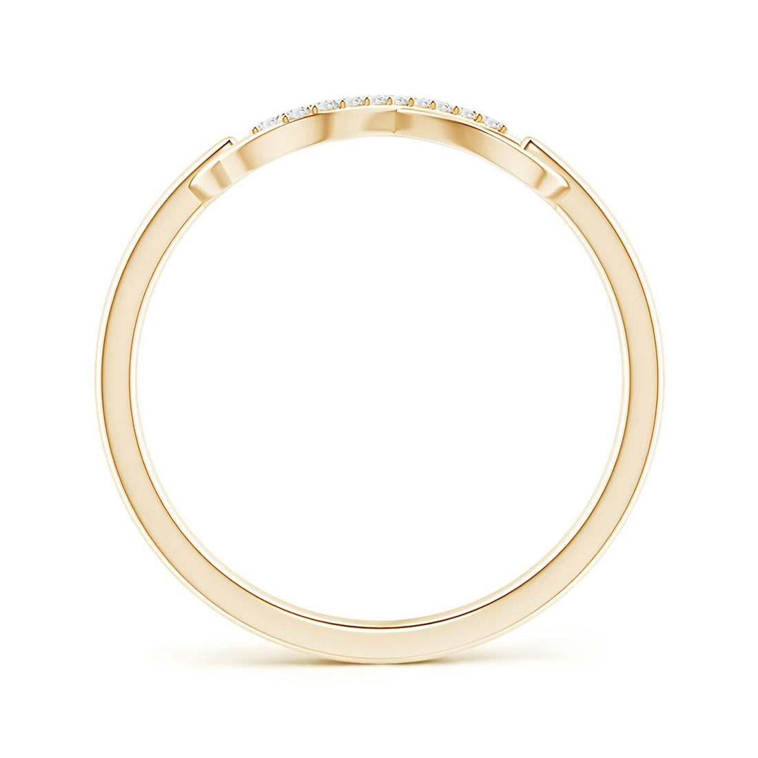 Delicate EF VS/SI Lab-Created Diamond Ring – 14K Solid Gold Women's Half Eternity Wedding Band