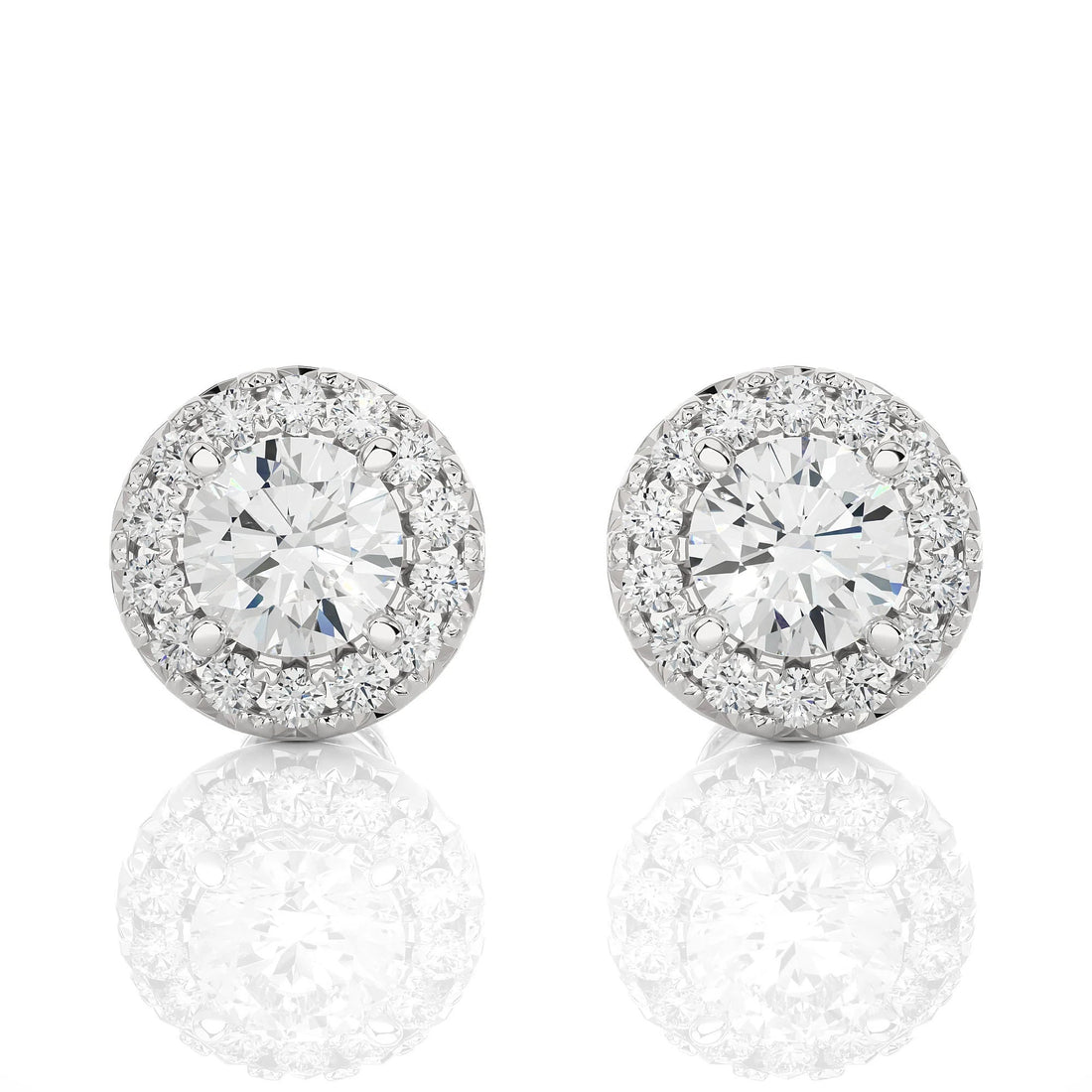 0.25–4.00 TCW Round Cut EF VS/SI Lab-Grown Diamond Halo Stud Earrings Elegant Gifts for Women, Perfect for Birthdays & Anniversaries