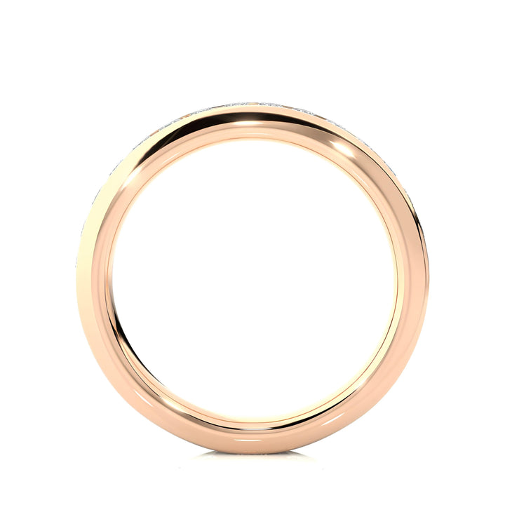 2.00MM Lab-Grown Diamond Half Eternity Band – Channel-Set VS/SI Diamonds 14K Gold | Unique Wedding Ring