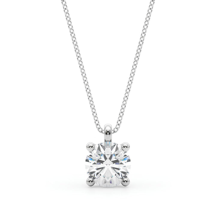 0.25 to 2.00 CTW Lab-Grown Round Diamond Pendant Necklace IGI Certified EF VS/SI 14K Gold Anniversary Gift for Her or Wife