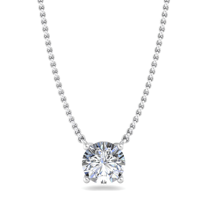 0.25 to 2.00 CTW EF VS/SI Lab-Grown Round Diamond Pendant Necklace Certified, 14K Gold Jewelry Gift