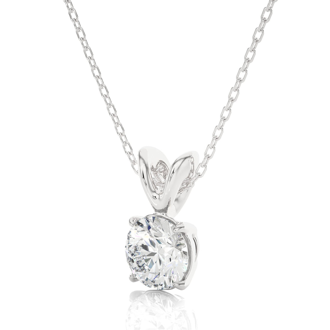 Elegant Lab-Grown Diamond Pendant for Women IGI Certified 0.25 to 2.00 CT Round Diamond in 14K Gold Perfect for Anniversaries & Special Occasions