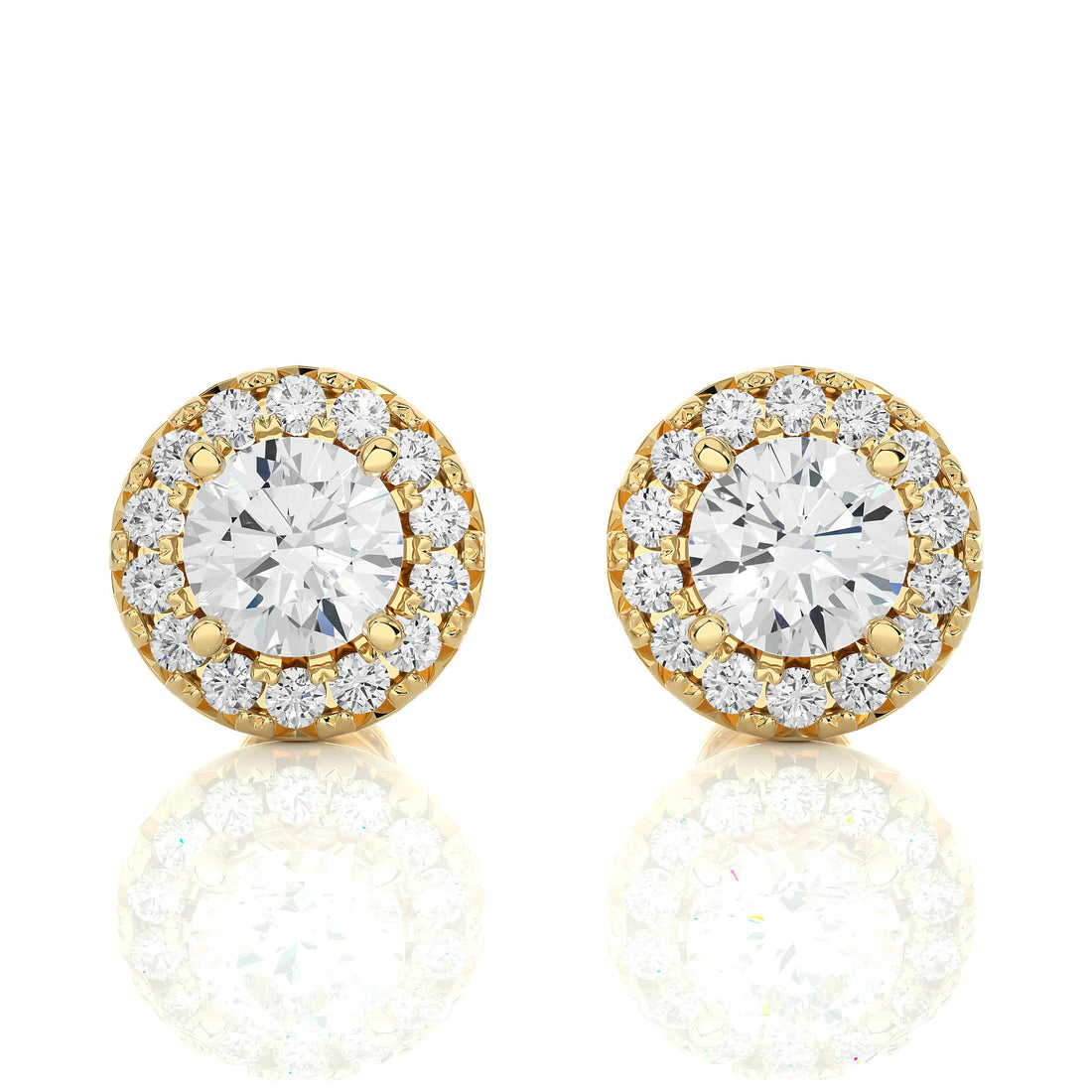 0.25–4.00 TCW Round Cut EF VS/SI Lab-Grown Diamond Halo Stud Earrings Elegant Gifts for Women, Perfect for Birthdays & Anniversaries