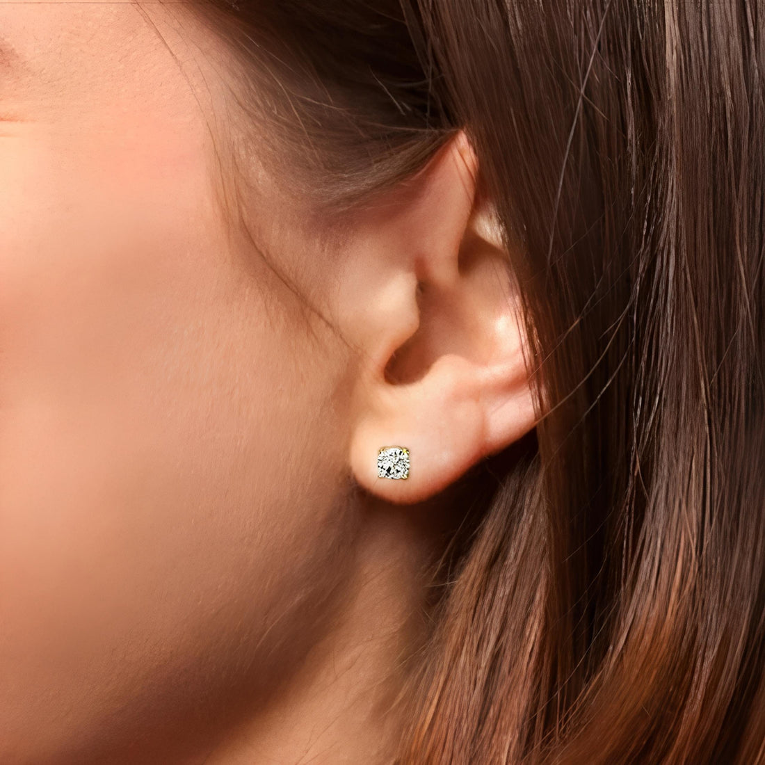 0.25 - 4.00 TCW Round Cut Lab Grown Diamond Wedding Earrings, Round Diamond Studs, Stud Earrings for Women, Birthday / Anniversary Gifts