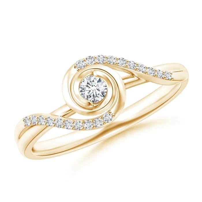 Elegant Half Eternity Diamond Ring EF VS/SI Lab-Created Diamond Wedding Band or Engagement Ring for Women in 14K Solid Gold