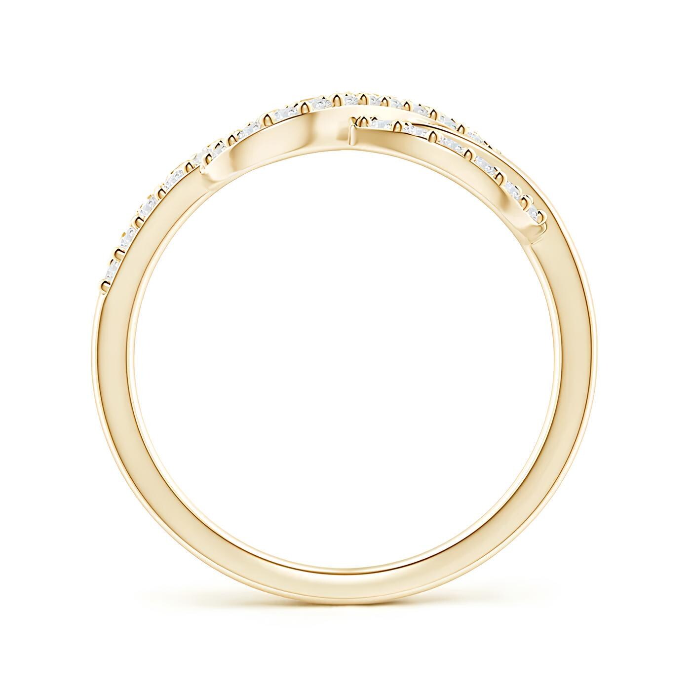 Elegant Infinity Knot Wedding Ring EF Lab-Grown Round Cut Diamonds 14K White Gold | Prong-Set Women's Half Eternity Band