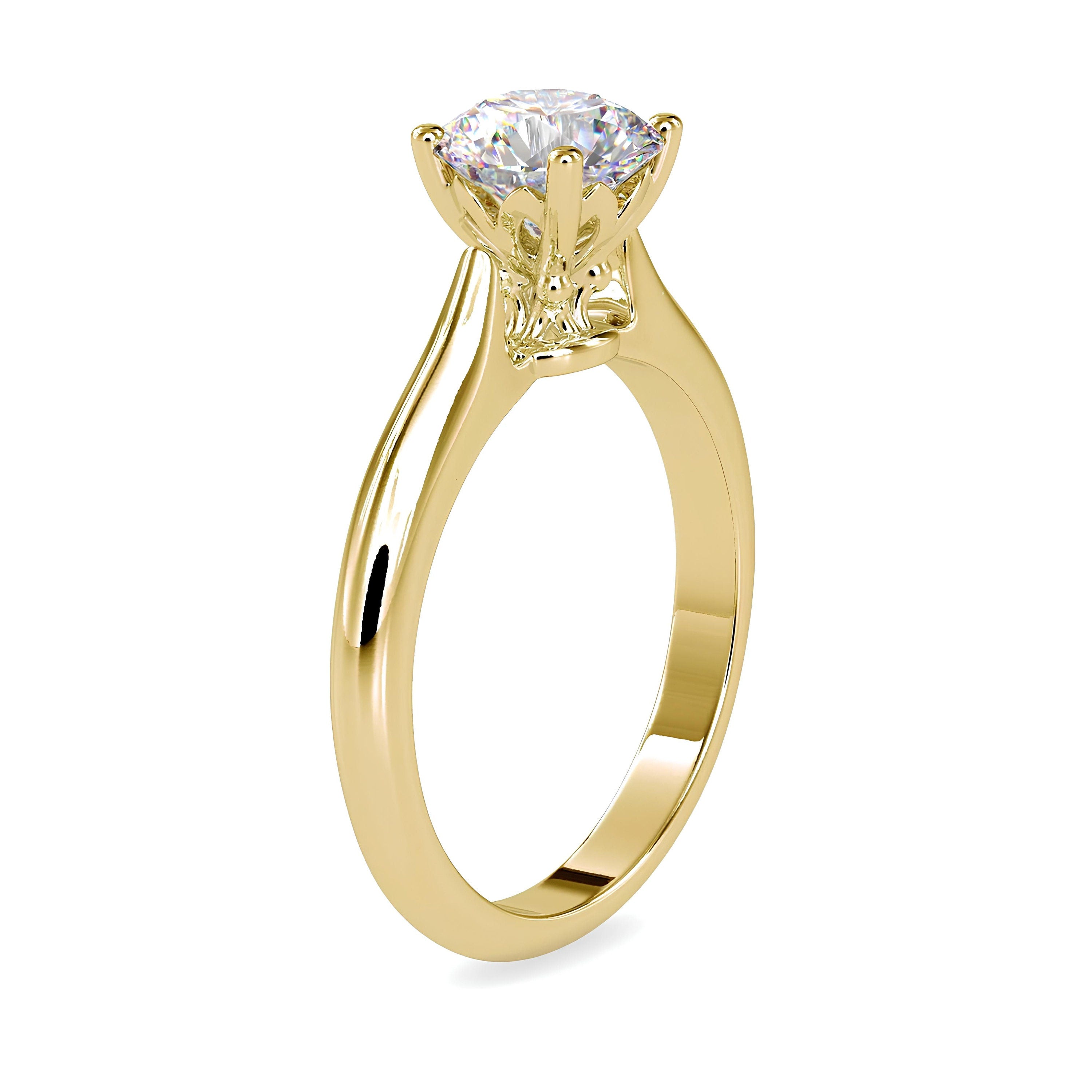 IGI Certified 1.00 Ct Lab-Grown Diamond Solitaire Engagement Ring – EF VS/SI Diamond in 14K Solid Gold – Ideal Wedding or Anniversary Gift
