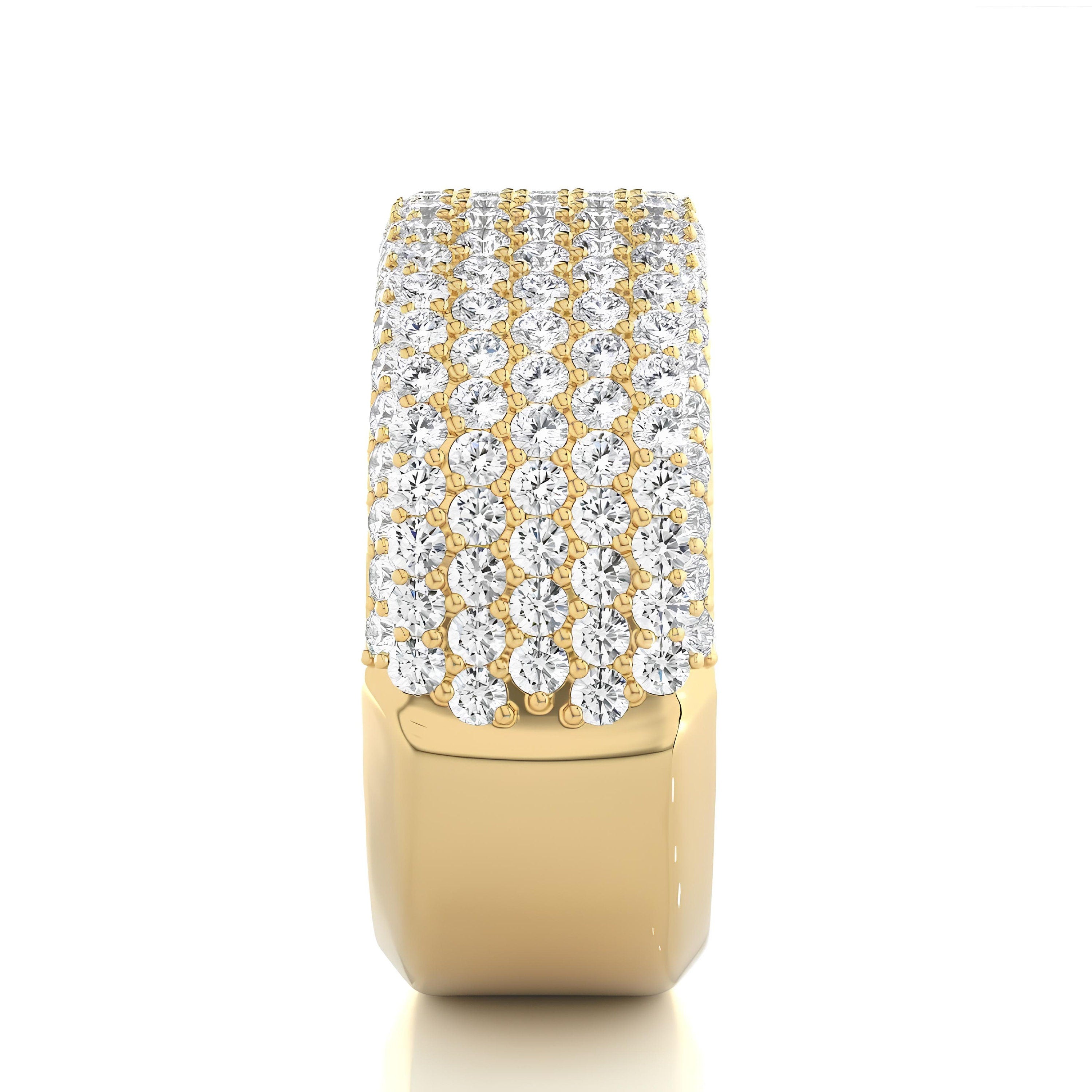 2.00 Carat Lab-Grown EF VS Diamond Cluster Eternity Wedding Band