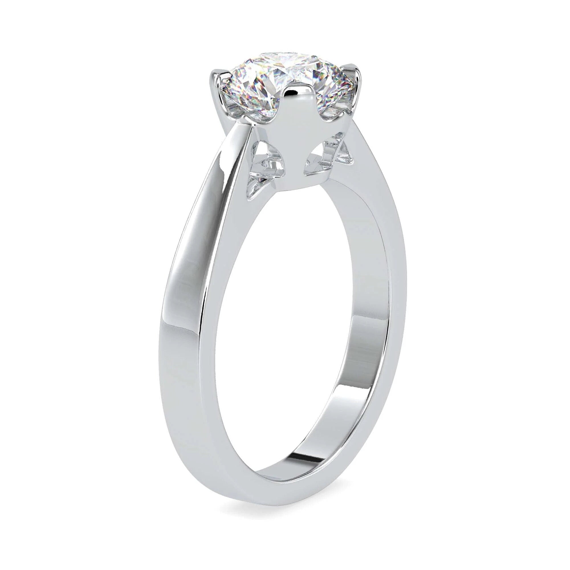 Certified 1.00 Ct Lab-Grown Diamond Solitaire Engagement Ring – Conflict-Free EF VS/SI Diamond in 14K Solid Gold