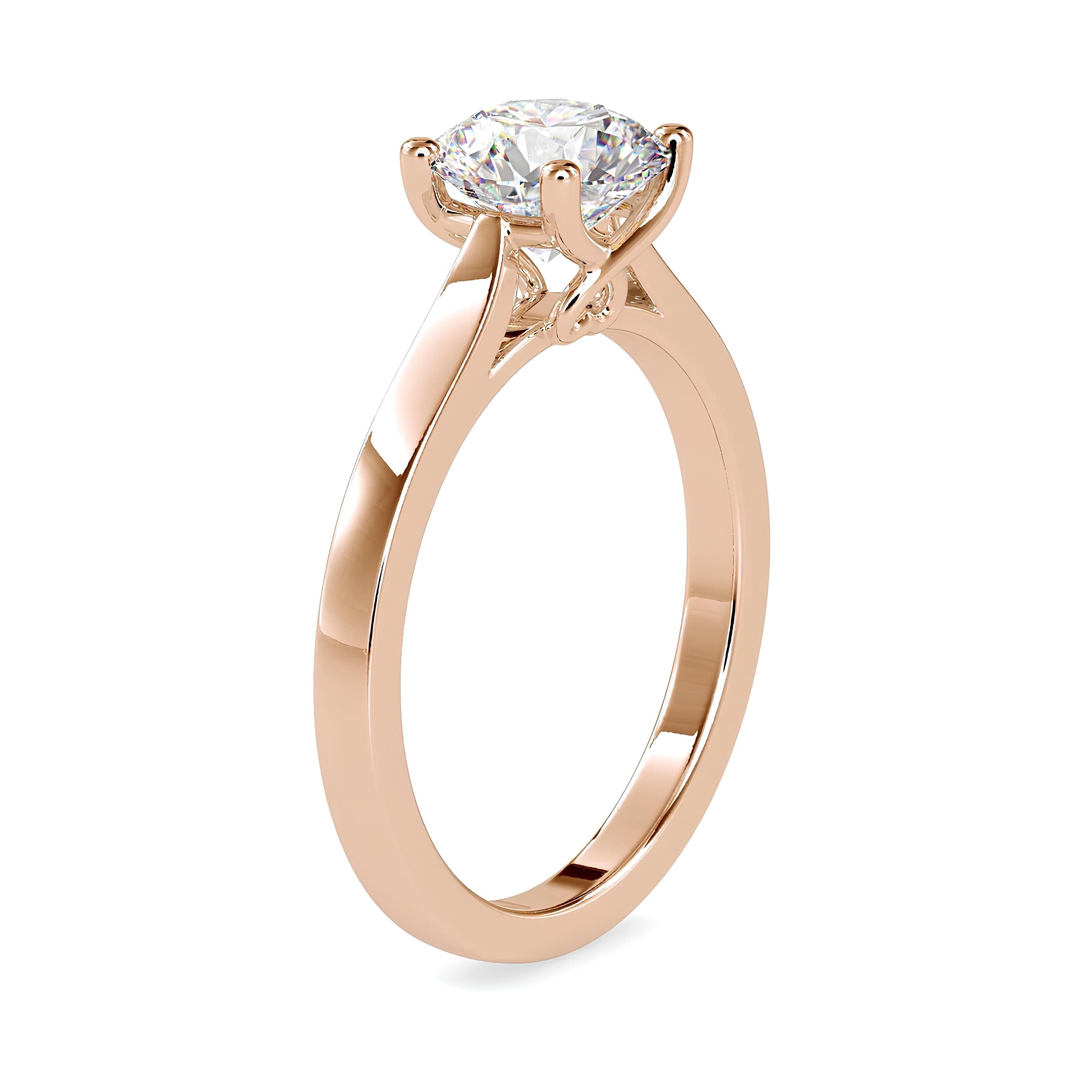 IGI Certified 1.30 Ct EF VS/SI Lab-Grown Diamond Solitaire Engagement Ring – 14K Real Gold Wedding & Anniversary Gift Ring