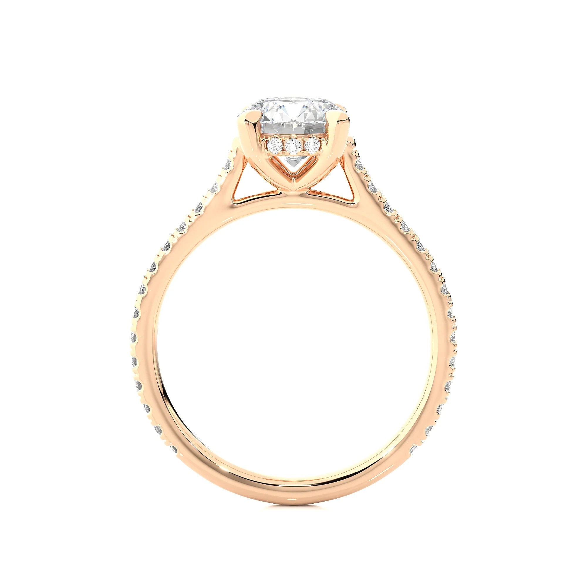 1.30 Ct EF VS/SI Certified Lab Grown Diamond Solitaire Engagement Ring / 14K Real Gold / Conflict-Free Lab-Grown Diamond