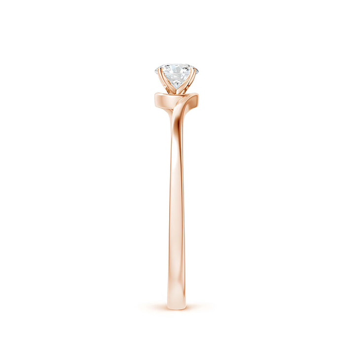 Certified Round Cut Lab-Grown EF VS/SI Diamond Solitaire Engagement Ring 14K Gold Wedding Band