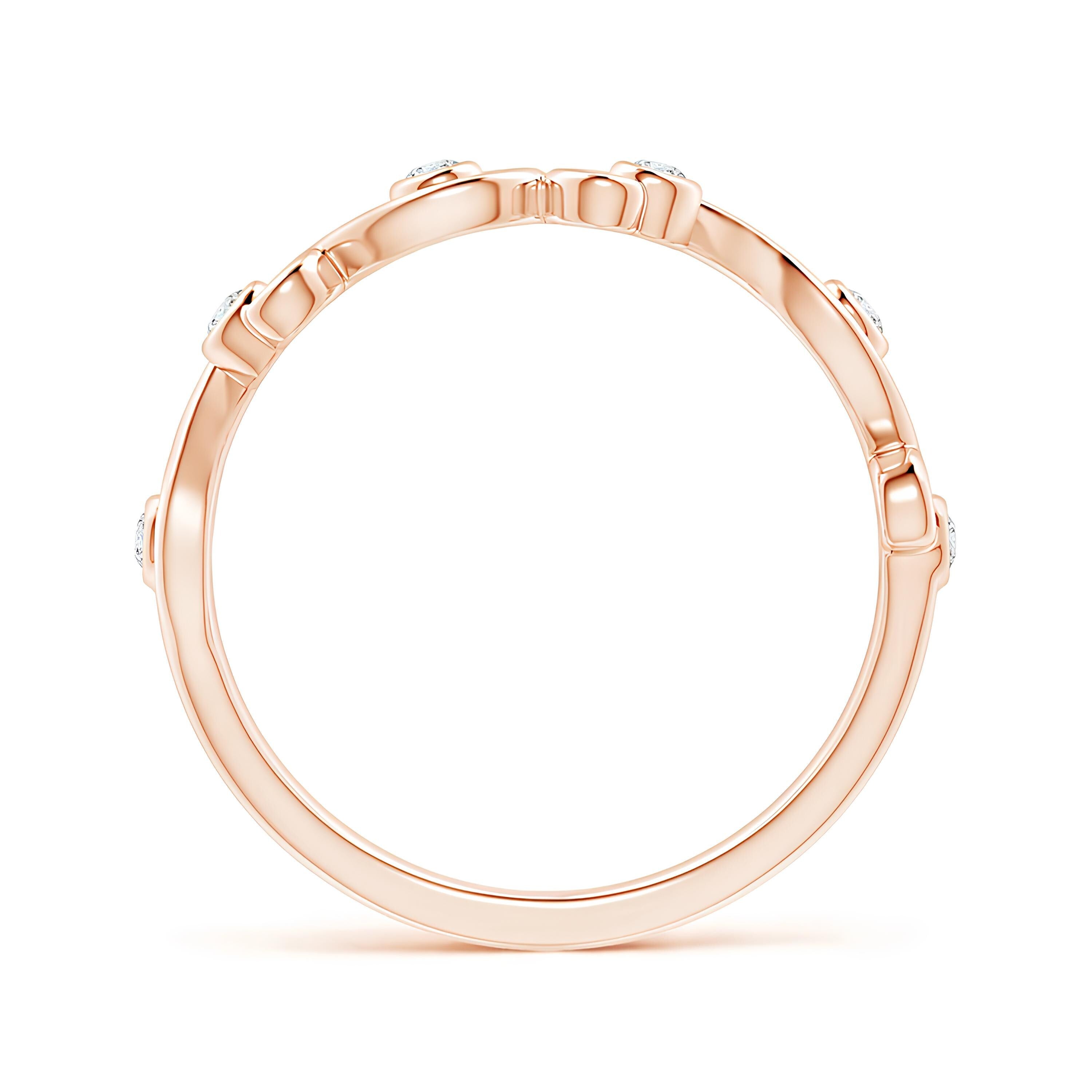 Bezel-Set Lab-Created EF VS/SI Diamond Ring – 14K Solid Gold | Women's Half Eternity Wedding or Engagement Band