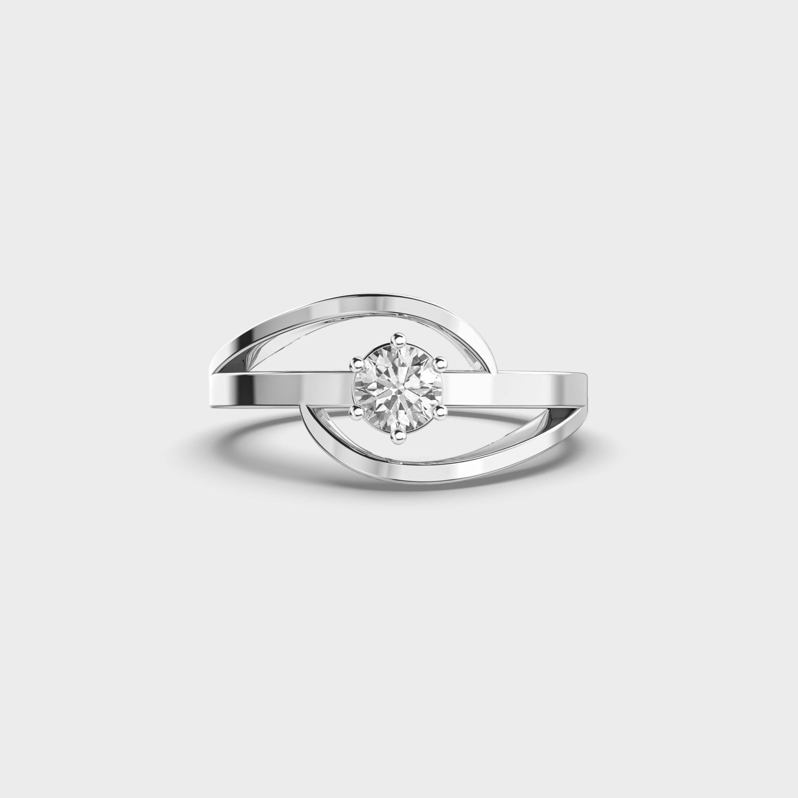 Glam Girl Round Cut Lab-Created Diamond Wedding & Engagement Ring EF VS/SI Clarity 14K Solid Gold