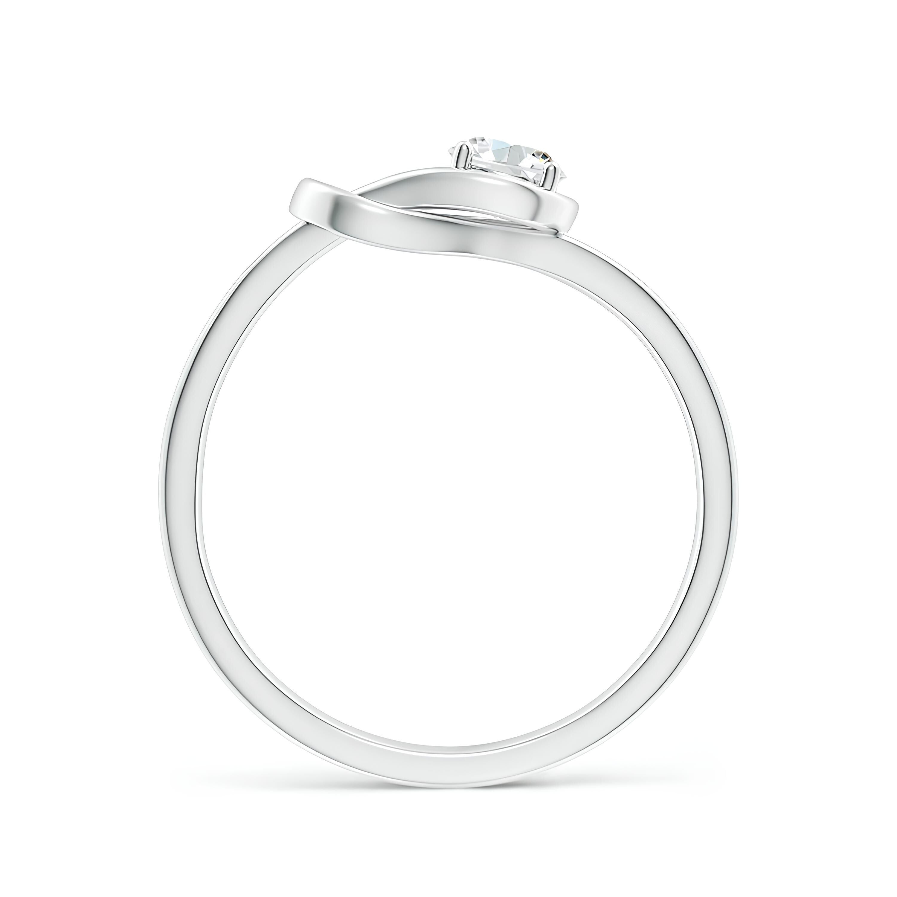 Infinity Knot Engagement Ring Round Cut EF VS/SI Lab-Grown Diamond, IGI Certified, Conflict-Free, 14K Solid Gold Wedding Ring