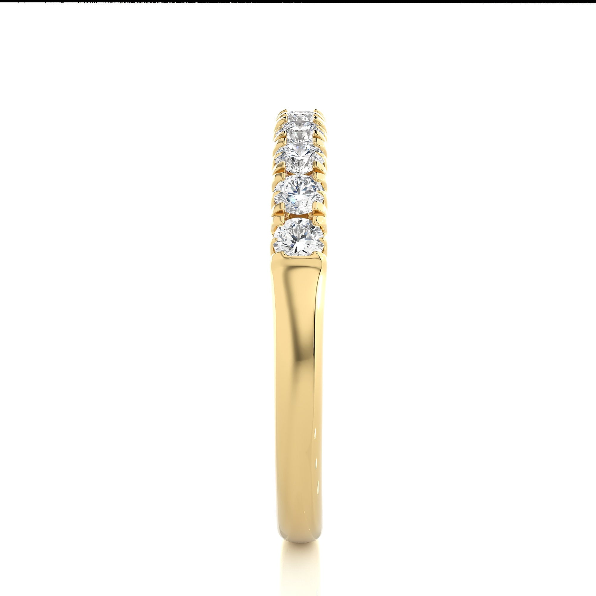 2.50mm EF VS/SI Lab-Grown Round Brilliant Diamond 14K Gold Eternity Band – Pavé-Set Stackable Wedding Ring