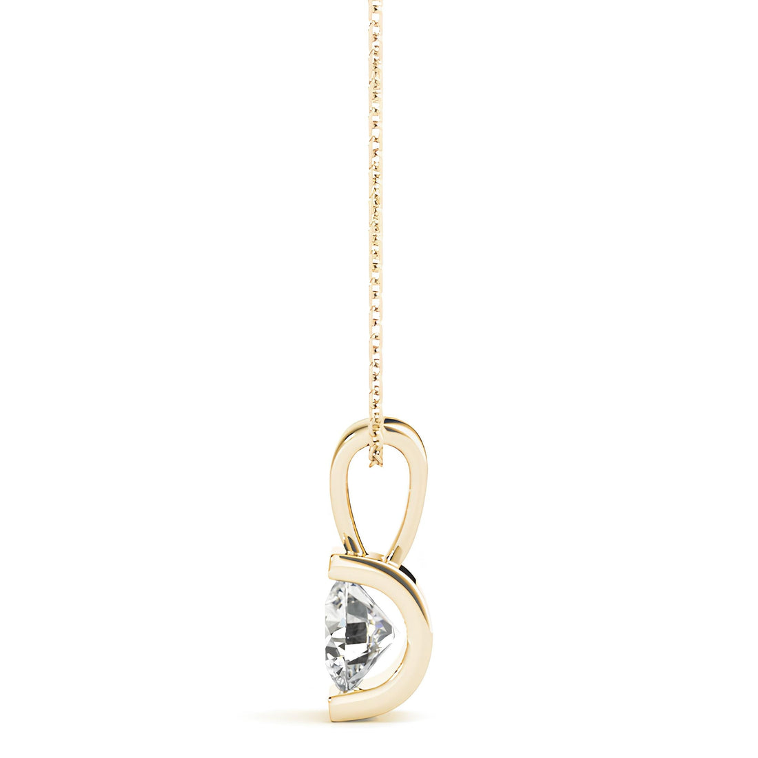 0.25 to 2.00 Ctw Lab Grown Round Diamond Pendant Necklace, IGI Certified Diamond Pendant, Anniversary Gift, Gift for Daughter, Wife & Mother