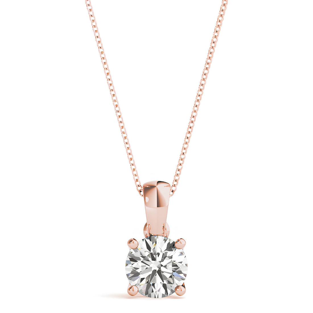0.50 to 2.00 Ctw Lab Grown Round Certified Diamond Pendant