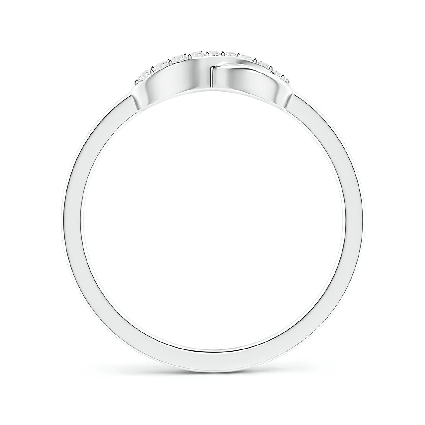 Delicate EF VS/SI Lab-Created Diamond Ring – Solid 14K Gold Women's Half Eternity Wedding or Engagement Band