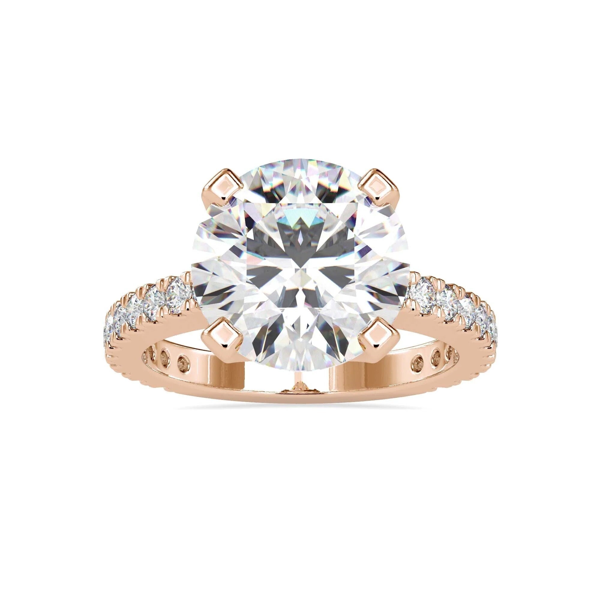 Certified 2.00 CT Lab-Grown Diamond Solitaire Engagement Ring – 14K Solid Gold with Conflict-Free EF VS/SI Diamonds