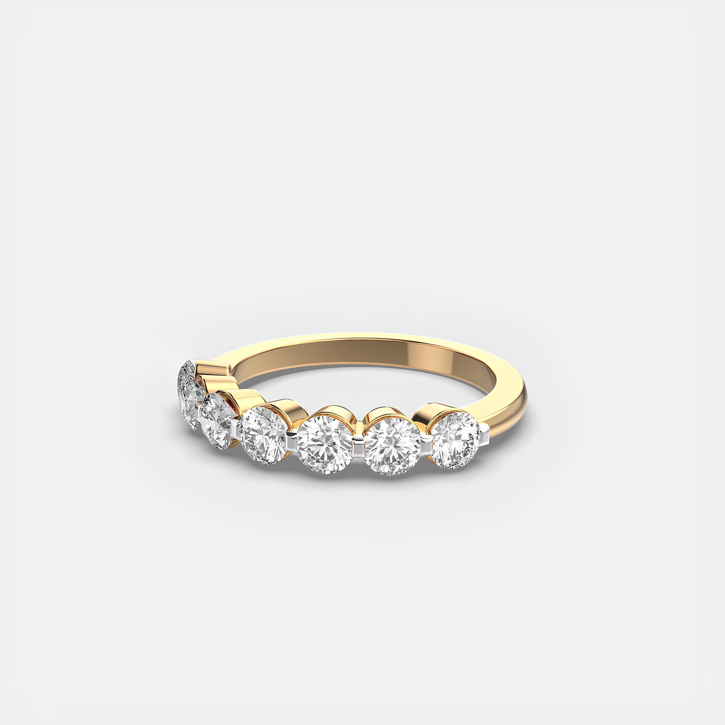 Stackable Round EF VS/SI Lab-Grown Diamond Ring – Elegant Wedding & Engagement Band 14K Gold