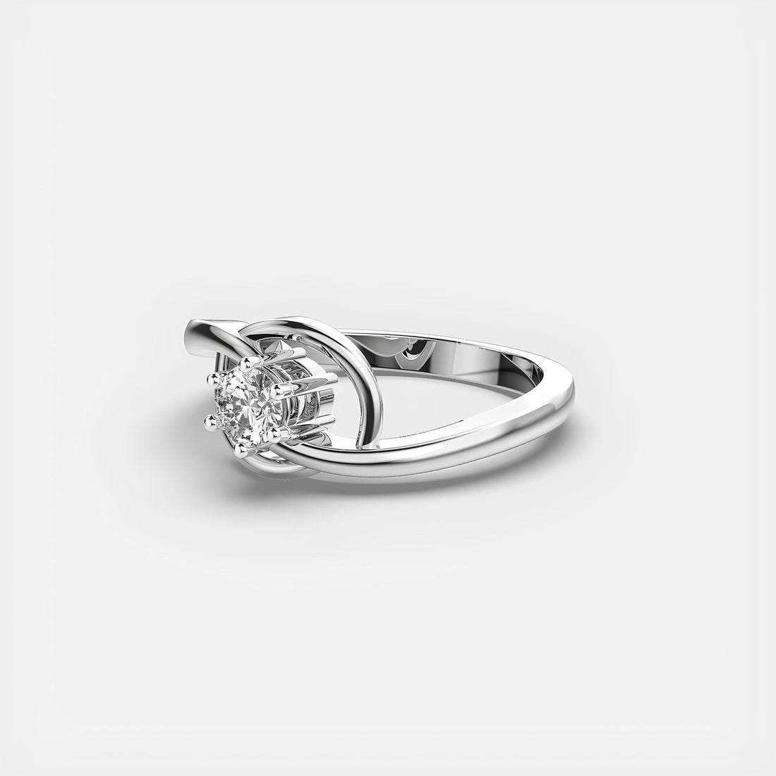 Round Cut EF VS/SI Lab-Created Diamond Wedding Band Women’s Engagement 14K Gold Ring