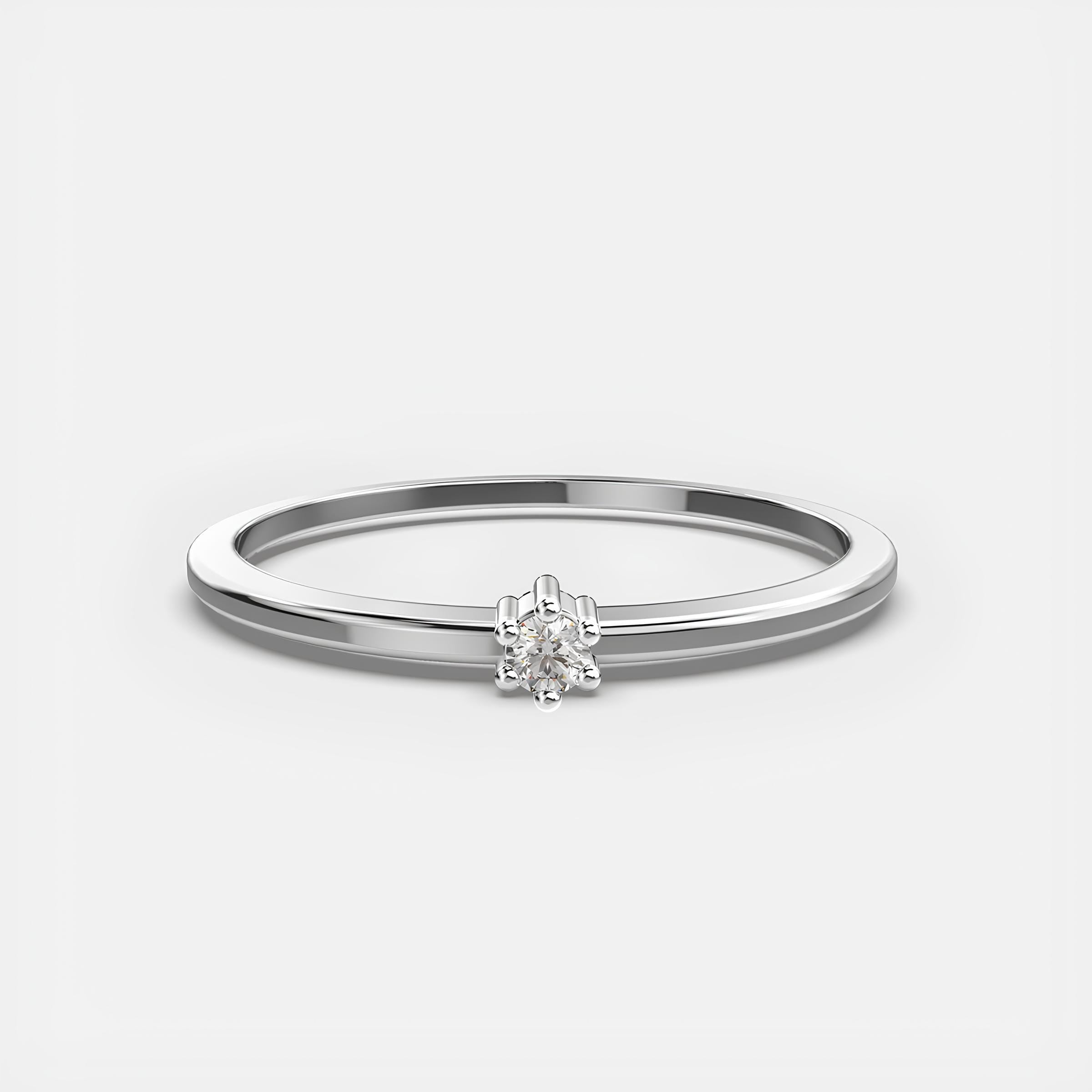 Certified Round Cut Lab-Grown EF VS/SI Diamond Solitaire Engagement Ring 14K Solid Gold Wedding Band