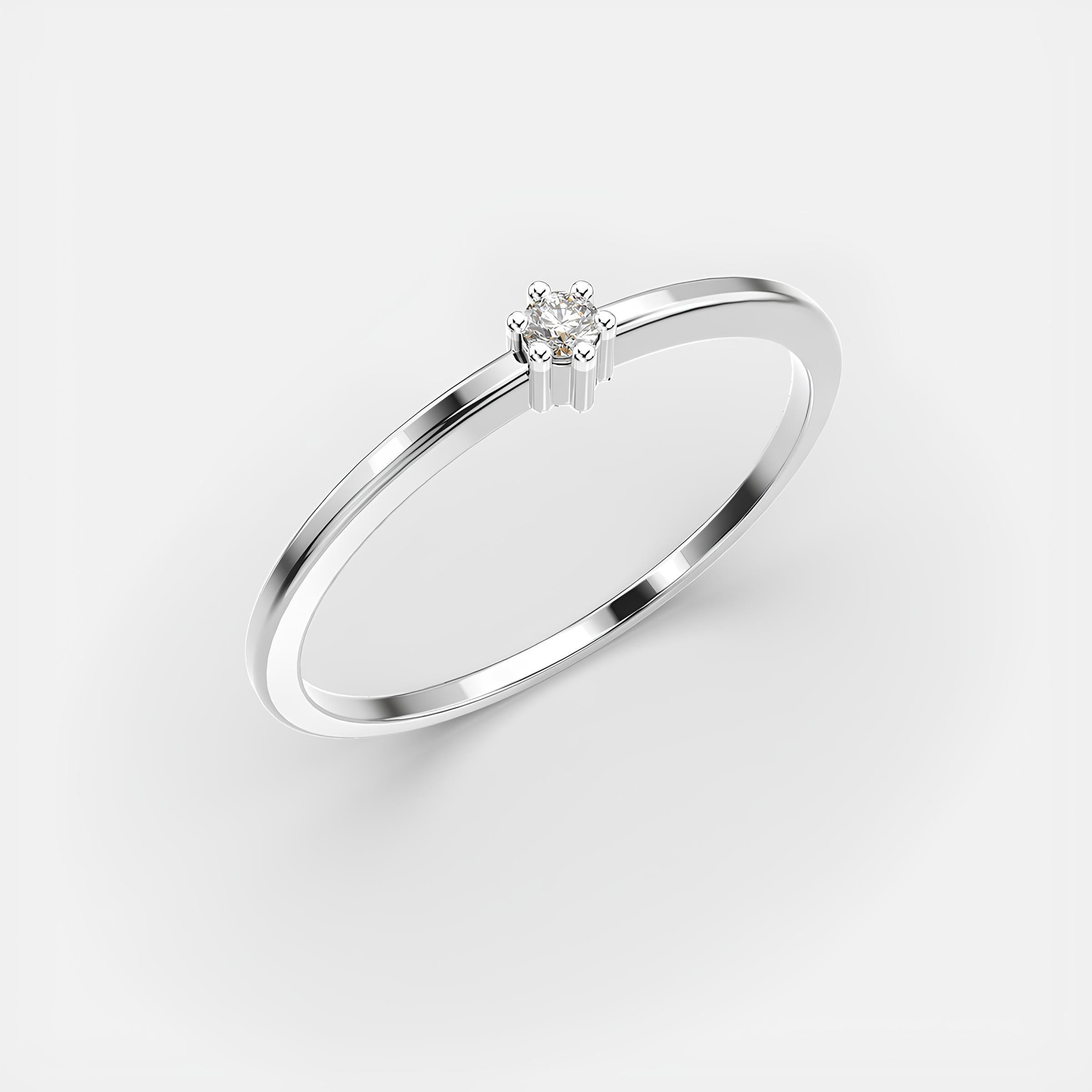 Certified Round Cut Lab-Grown EF VS/SI Diamond Solitaire Engagement Ring 14K Solid Gold Wedding Band