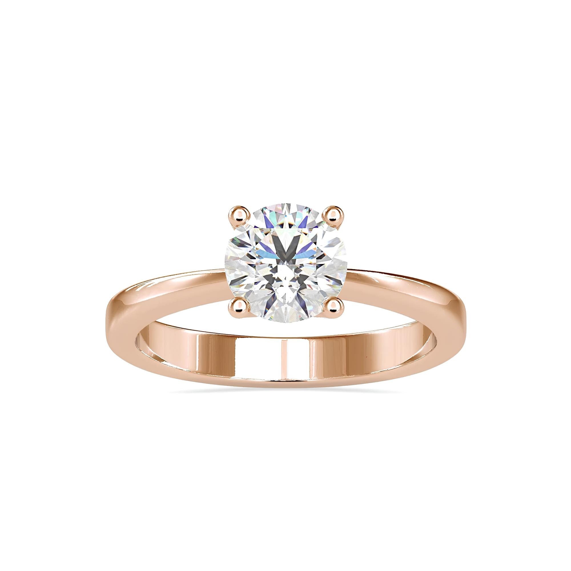 IGI Certified 1.00 Ct Lab-Grown Diamond Solitaire Engagement Ring – EF VS/SI Diamond in 14K Real Gold – Perfect for Weddings, Anniversaries, or Gifts