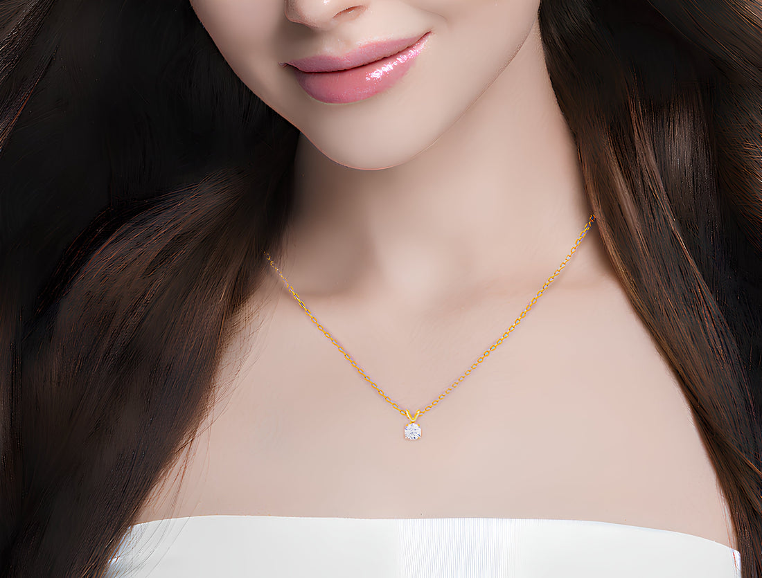 Elegant Lab-Grown Diamond Pendant for Women IGI Certified 0.25 to 2.00 CT Round Diamond in 14K Gold Perfect for Anniversaries & Special Occasions