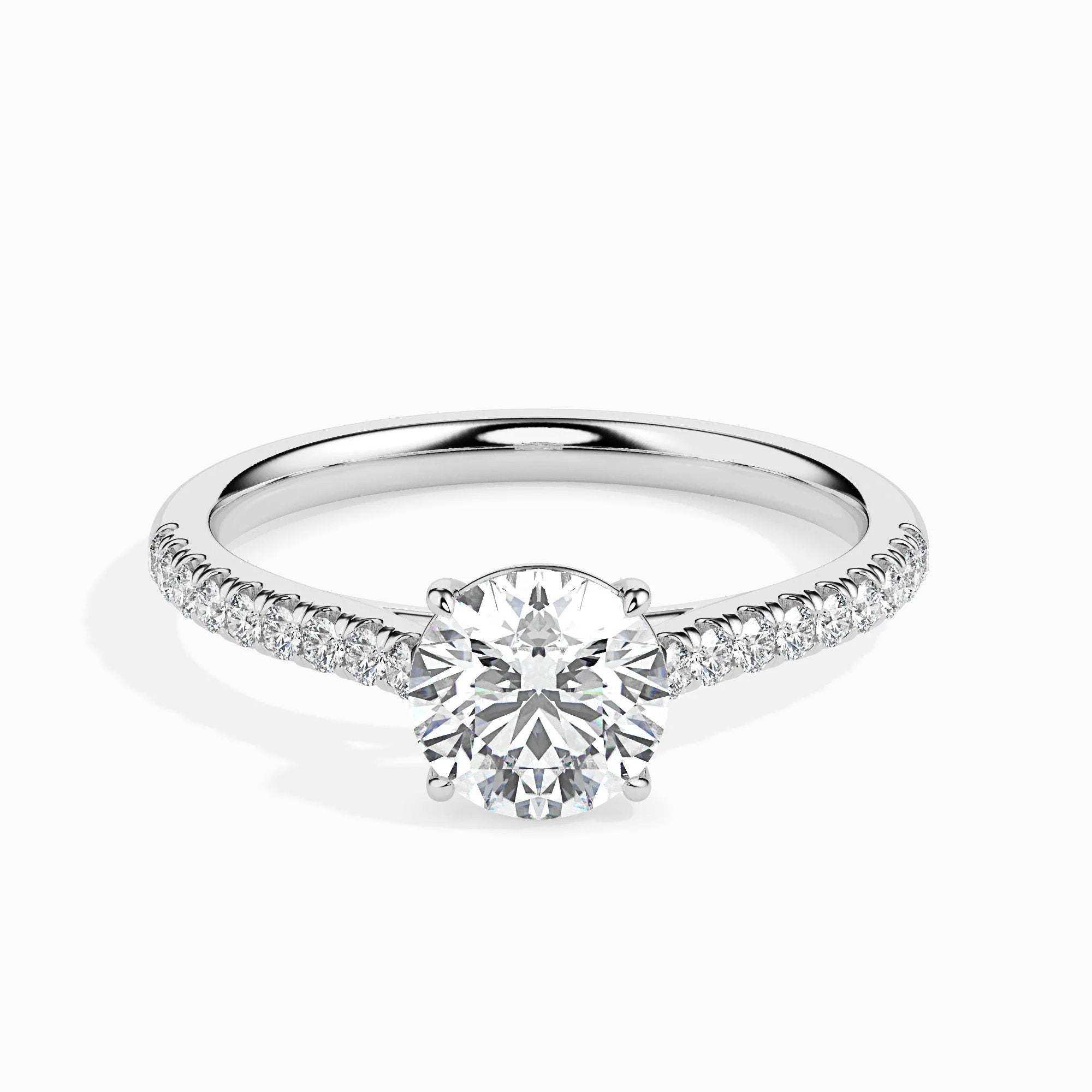 0.50 CT Certified Lab-Grown Diamond Solitaire Engagement Ring – 14K Real Gold with Conflict-Free EF VS/SI Diamonds