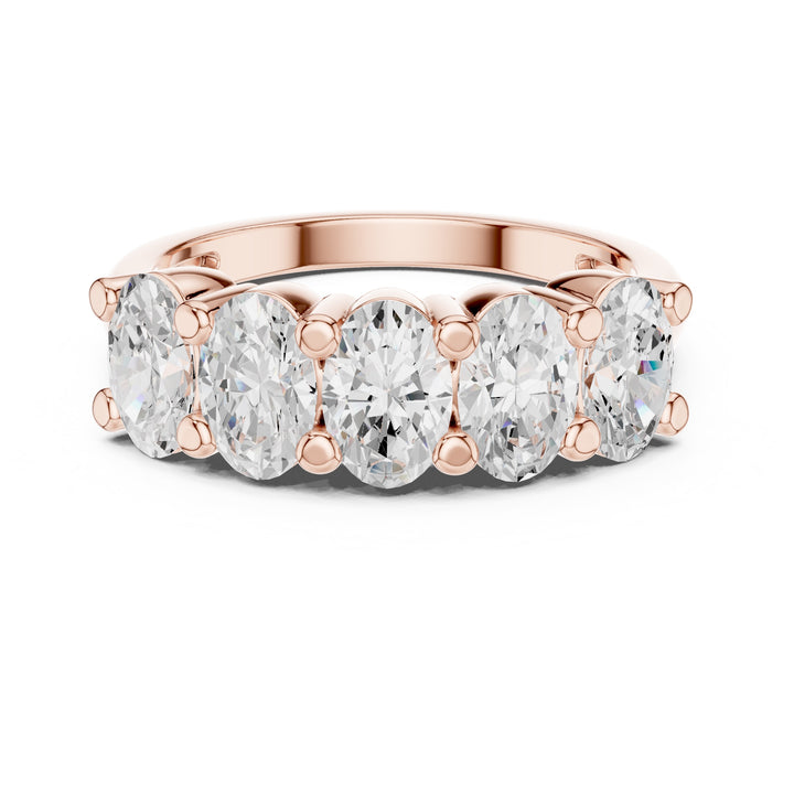 Lab Diamond Wedding Band, oval Brilliant EF/VS Matching Band with Engagement Ring, Stacking Band Gift 14K Gold