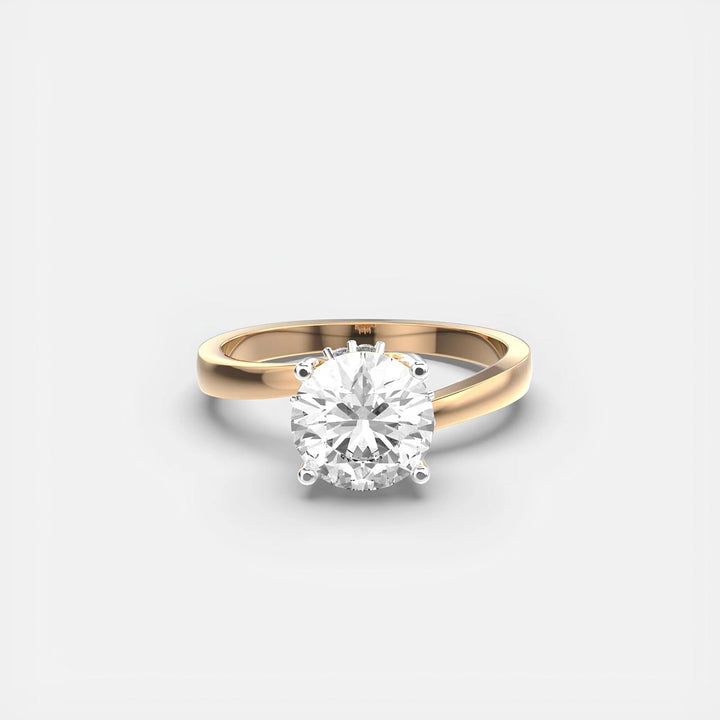 Nordic Gold Engagement Ring Certified 1.00 CT EF Lab Grown Diamond (Demi-Fine)