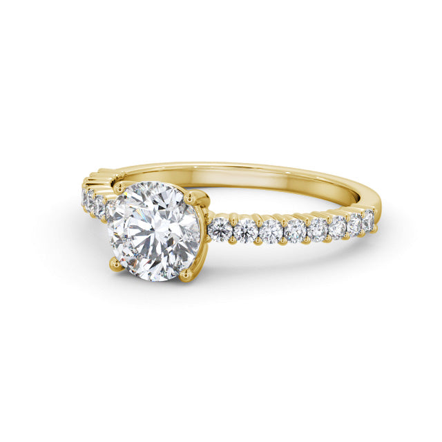 Certified 1.20 CT Round EF VS/SI Lab Grown Diamond Prong Set Engagement Ring 925 Sterling Silver With Vermeil Gold