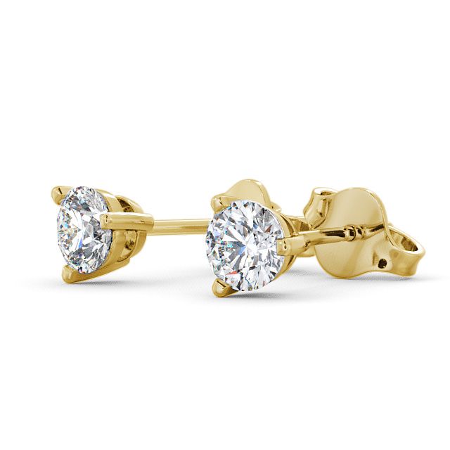 Certified 1.00 CT VS/SI Lab Grown Diamond Women's Stud Earrings 925 Sterling Silver With Vermeil Gold