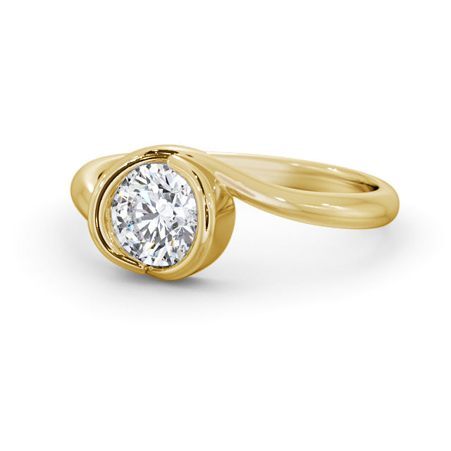 Nordic Gold Engagement Ring Certified 1 CT VS/SI Lab Grown Diamond (Demi-Fine)