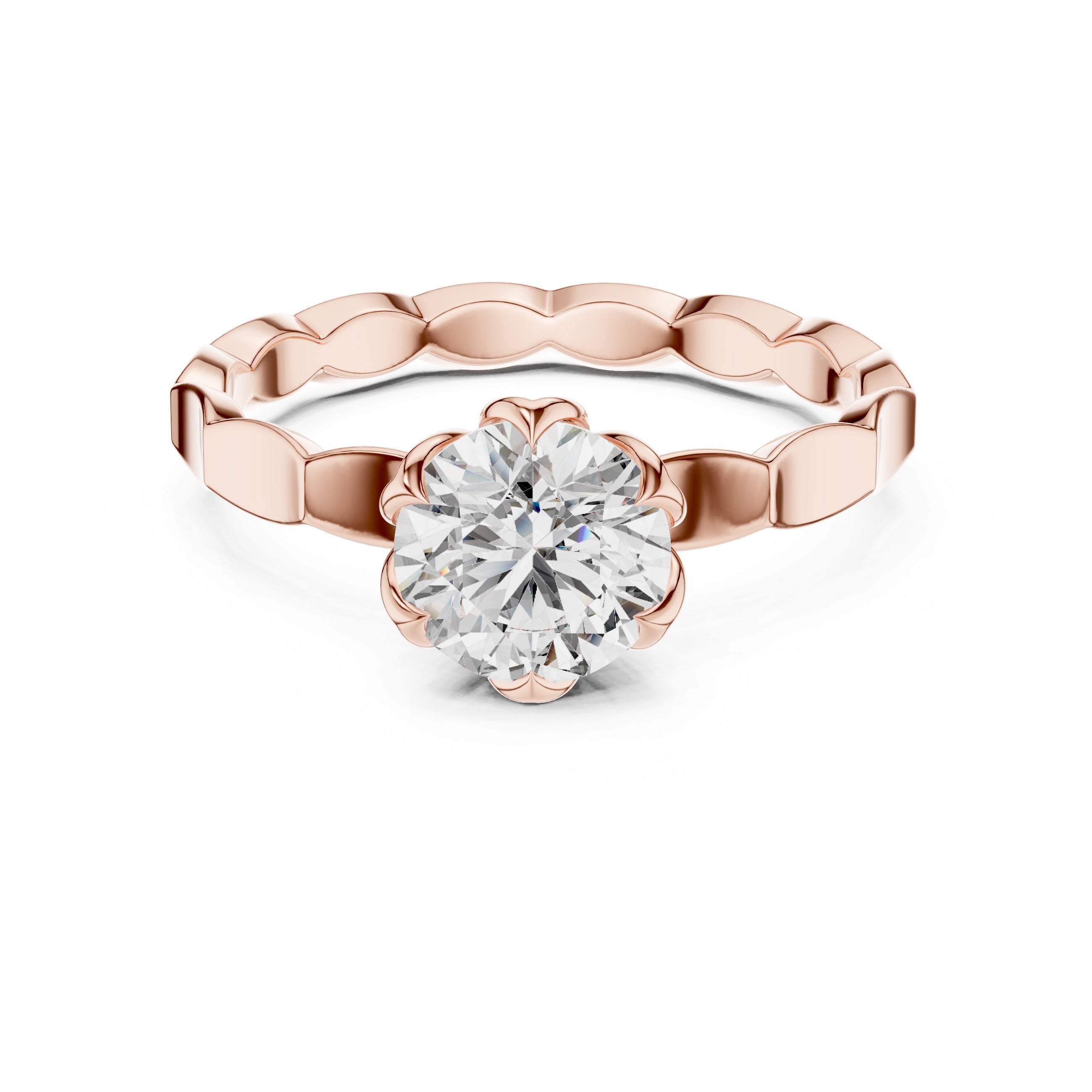 1.00 Carat Certified Lab-Grown Diamond Engagement Ring For Women's – Solitaire Ring – Prong Set 14K Gold Wedding Ring