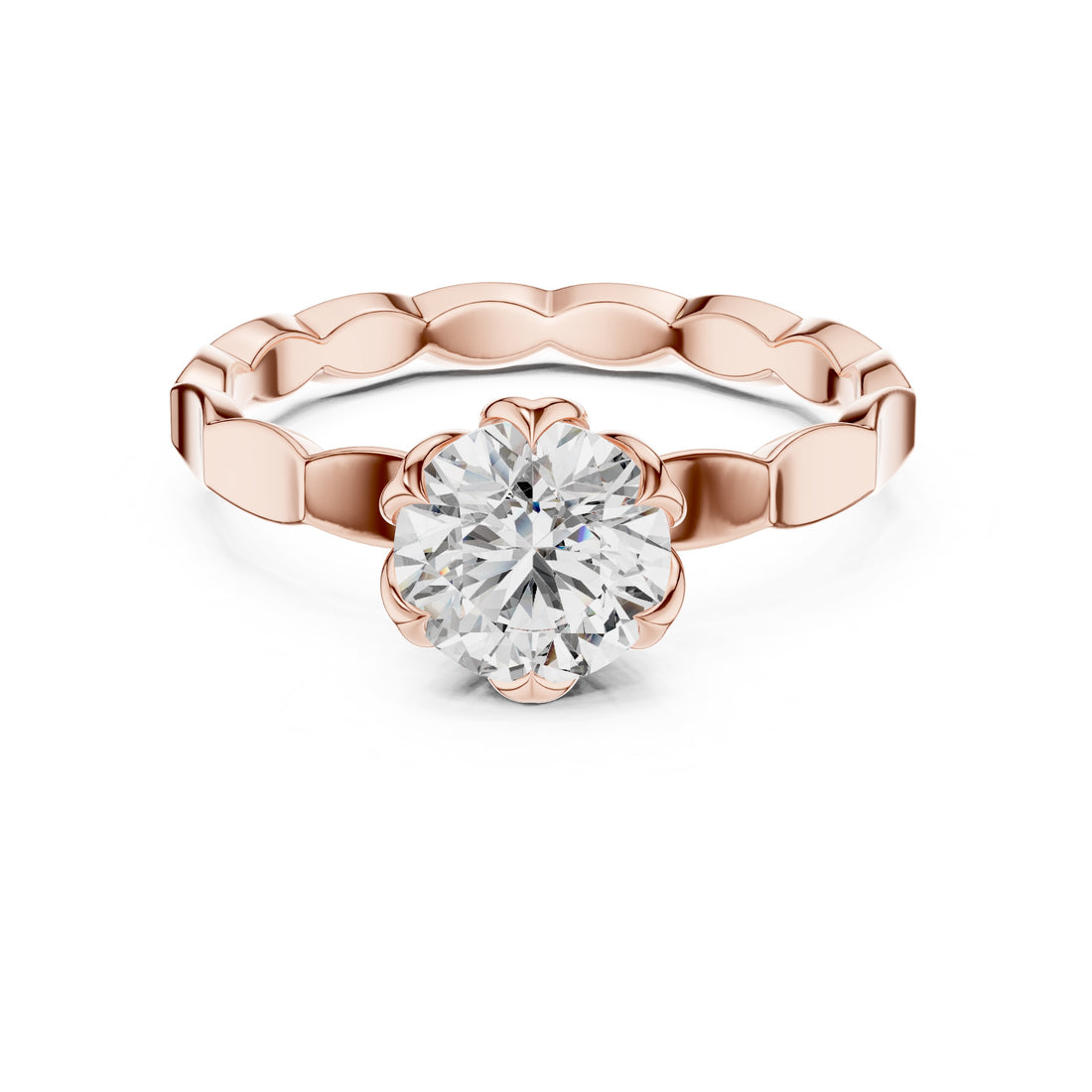 1.00 Carat Certified Lab-Grown Diamond Engagement Ring For Women's – Solitaire Ring – Prong Set 14K Gold Wedding Ring