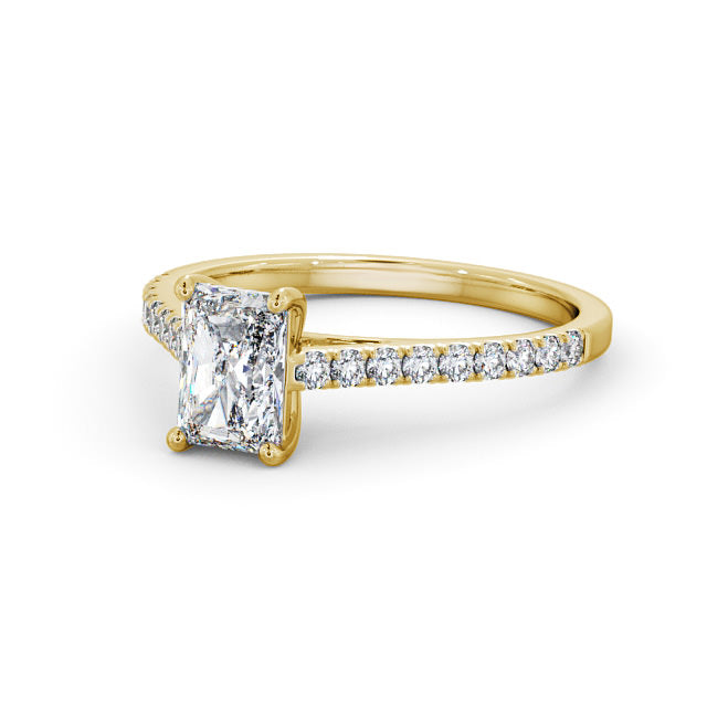 Engagement Ring Certified 1.18 CT Emerald Cut EF Lab Grown Diamond 925 Sterling Silver With Vermeil Gold