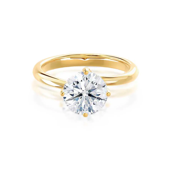 Certified 1.00 CT Round Cut EF VS/SI Lab Grown Diamond Nordic Gold Engagement Ring (Demi -Fine)