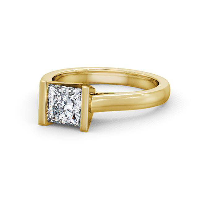 Certified 1.00 CT Princess Cut EF VS/SI Lab Grown Diamond Engagement Ring 925 Sterling Silver With Vermeil Gold