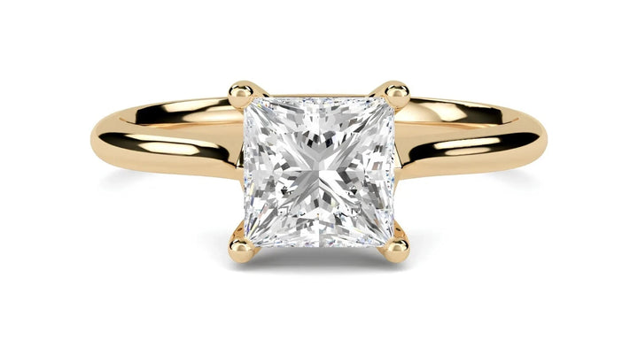 Certified 1.00 CT Princess Cut VS/SI Lab Grown Diamond Nordic Gold Wedding Ring (Demi-Fine)